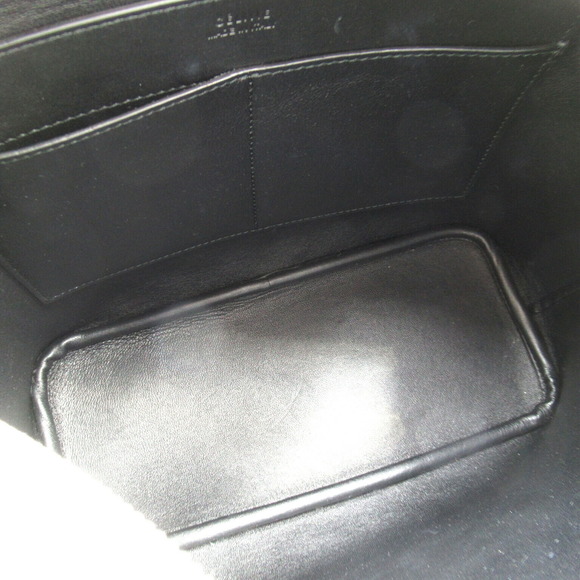 Celine Small Soft Cube Canvas 2Way Shoulder Bag Black White - Picture 6 of 10